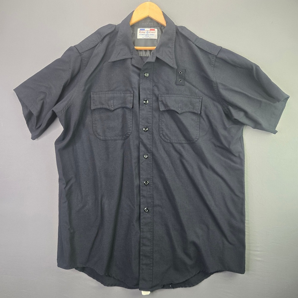 Flying Cross Uniform Shirt Short Sleeve Navy Blue 18 Tactical Workwear USA 2800